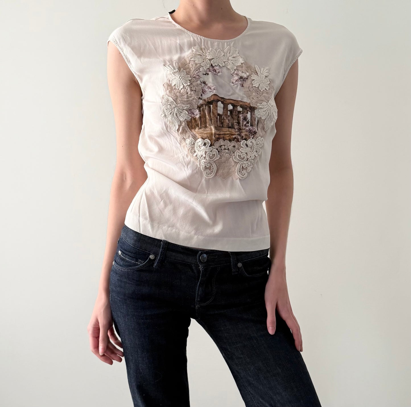 Dolce & Gabbana lace detail blouse