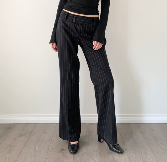 Banana republic wool pinstripe trousers