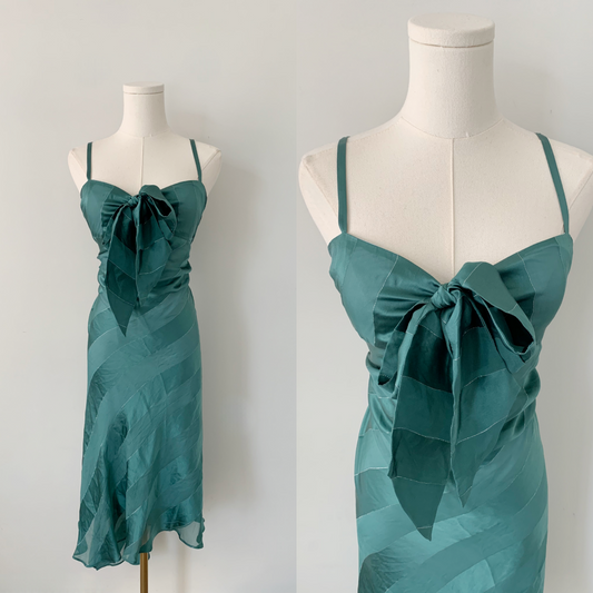 RW & CO 98% silk midi dress