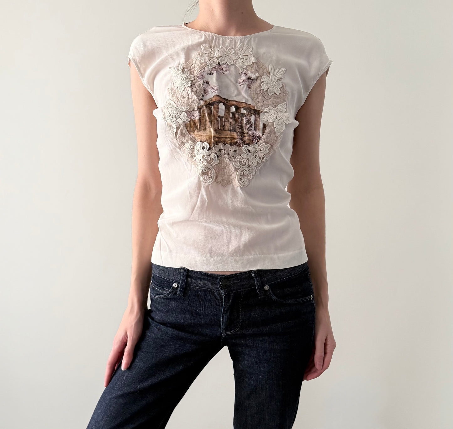Dolce & Gabbana lace detail blouse
