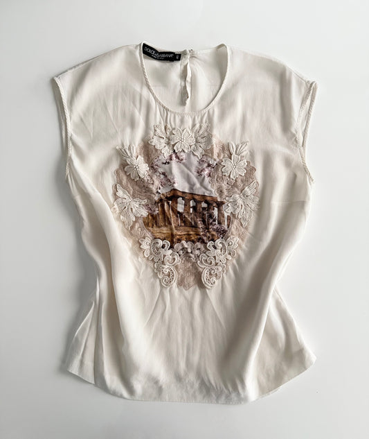 Dolce & Gabbana lace detail blouse