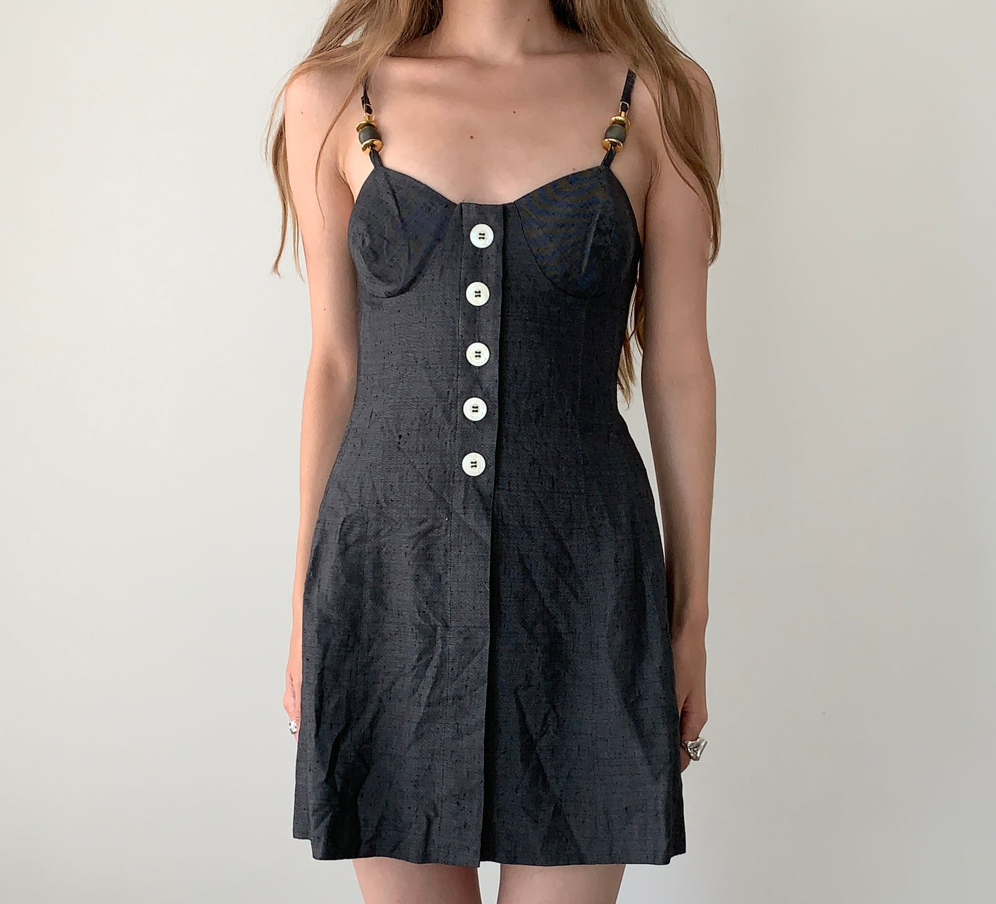 Studio 0001 made in Italy grey mini dress