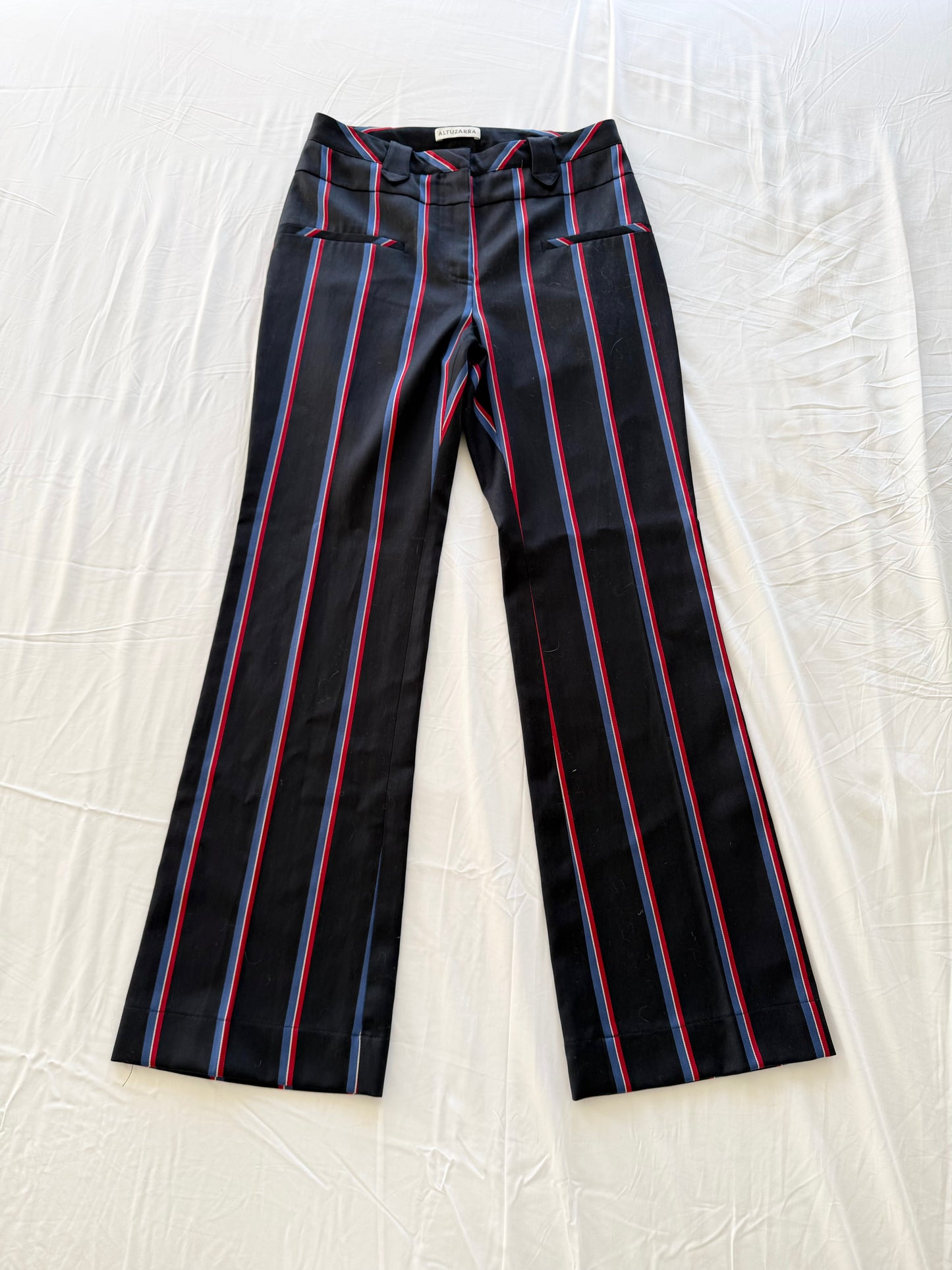 Altuzarra bootcut serge striped trousers