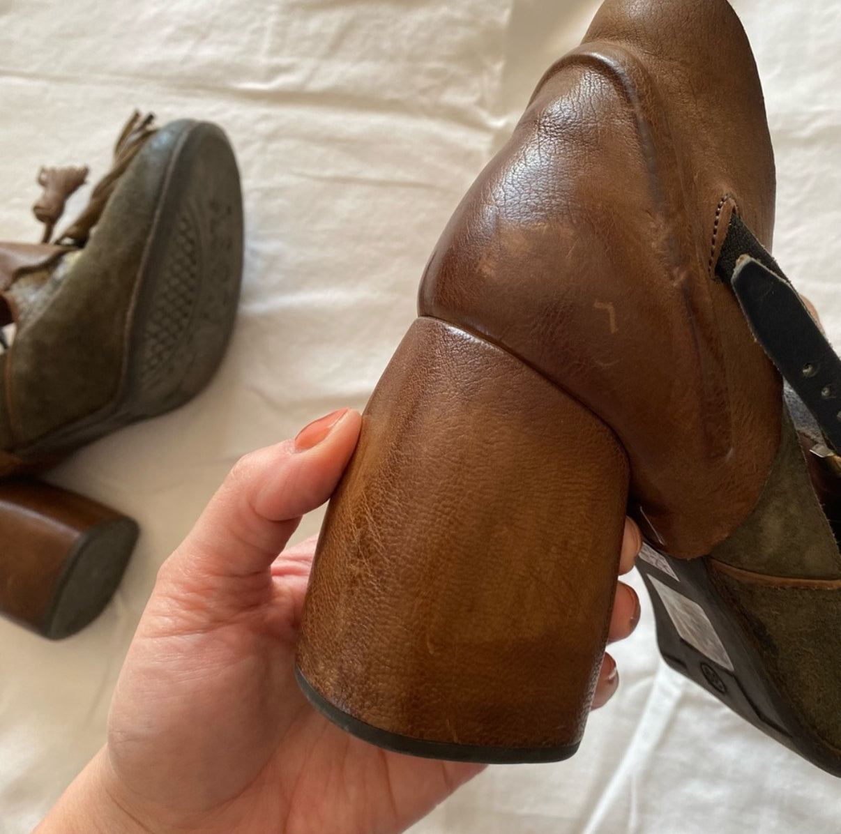 AS.98 leather loafer style heels