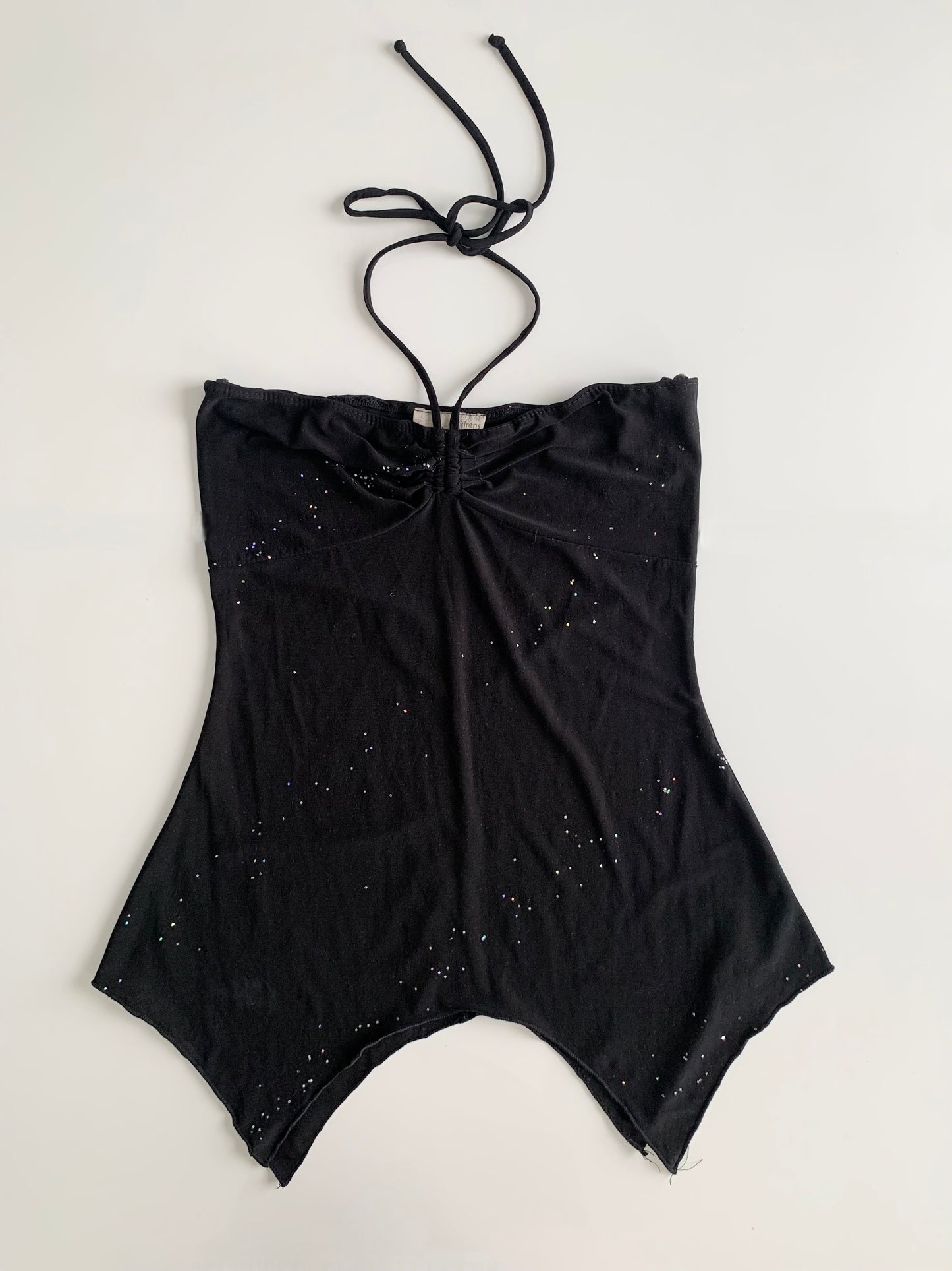 Sirens asymmetrical sparkle halter top