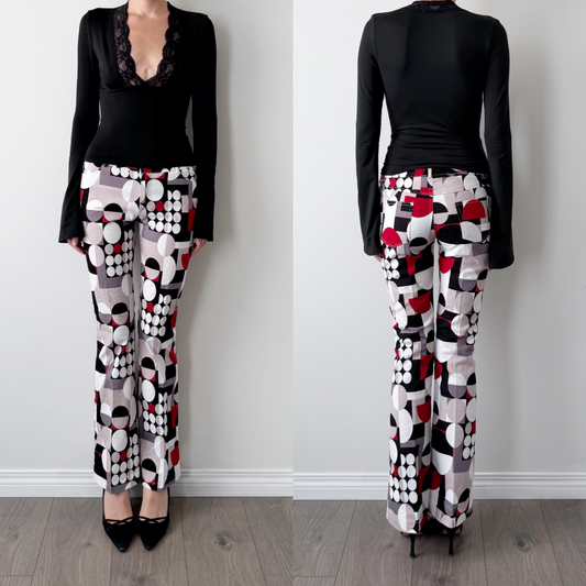 90s made in Italy art deco style flared trousers