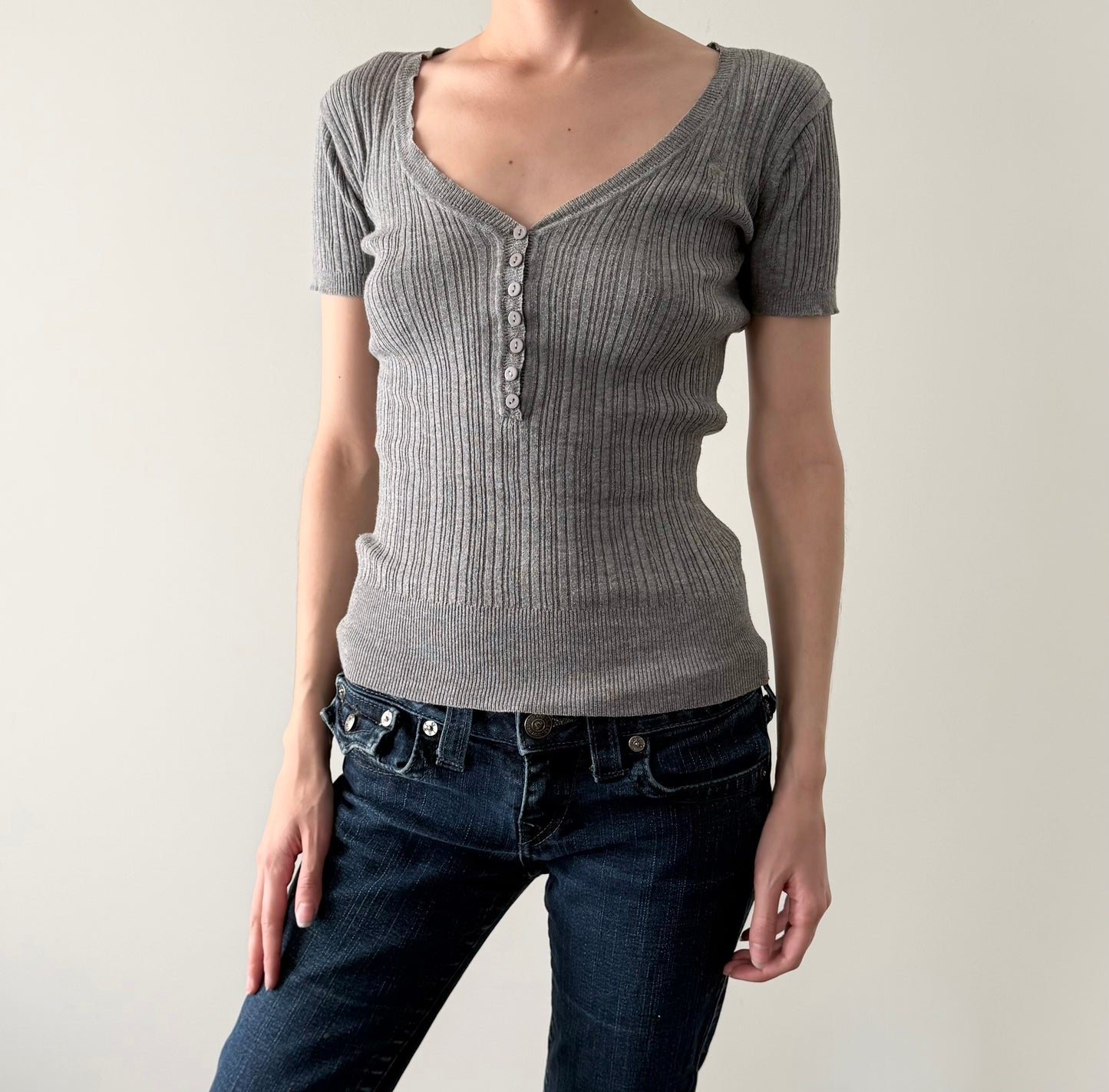 Abercrombie & fitch short sleeve Henley top
