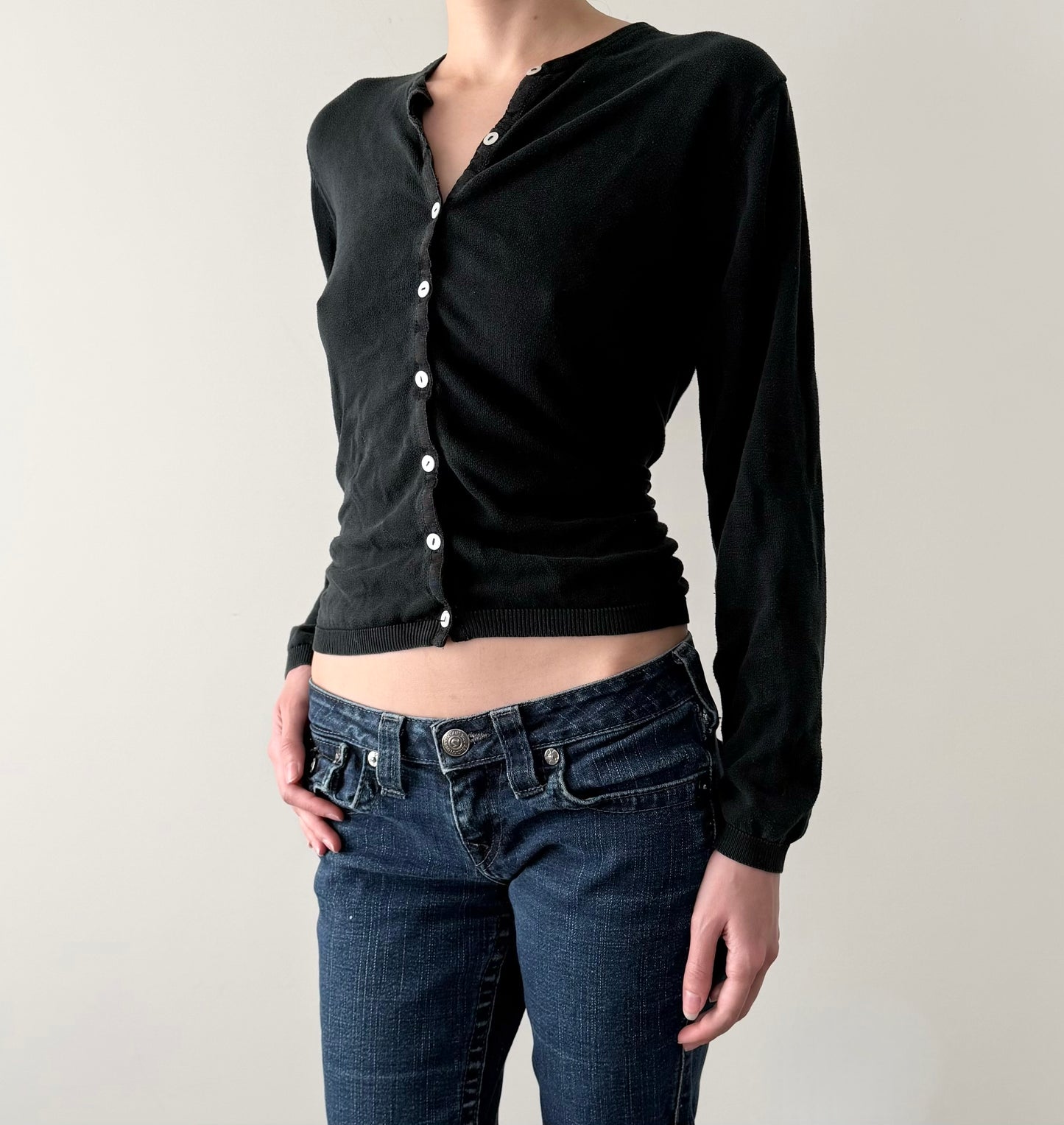 Vintage 100% silk knit cardigan