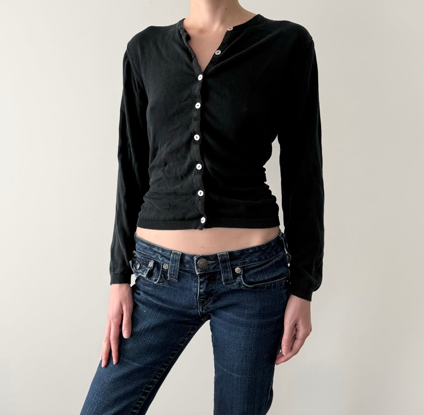Vintage 100% silk knit cardigan