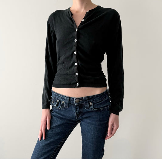 Vintage 100% silk knit cardigan