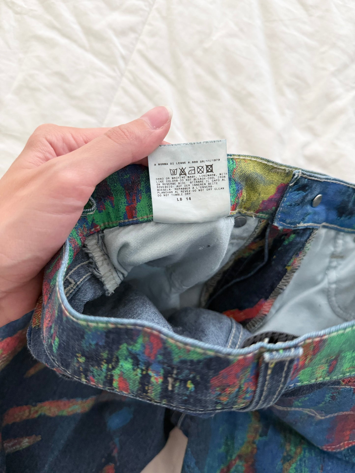 Versace Jeans Couture Printed Bootcut Denim Jeans