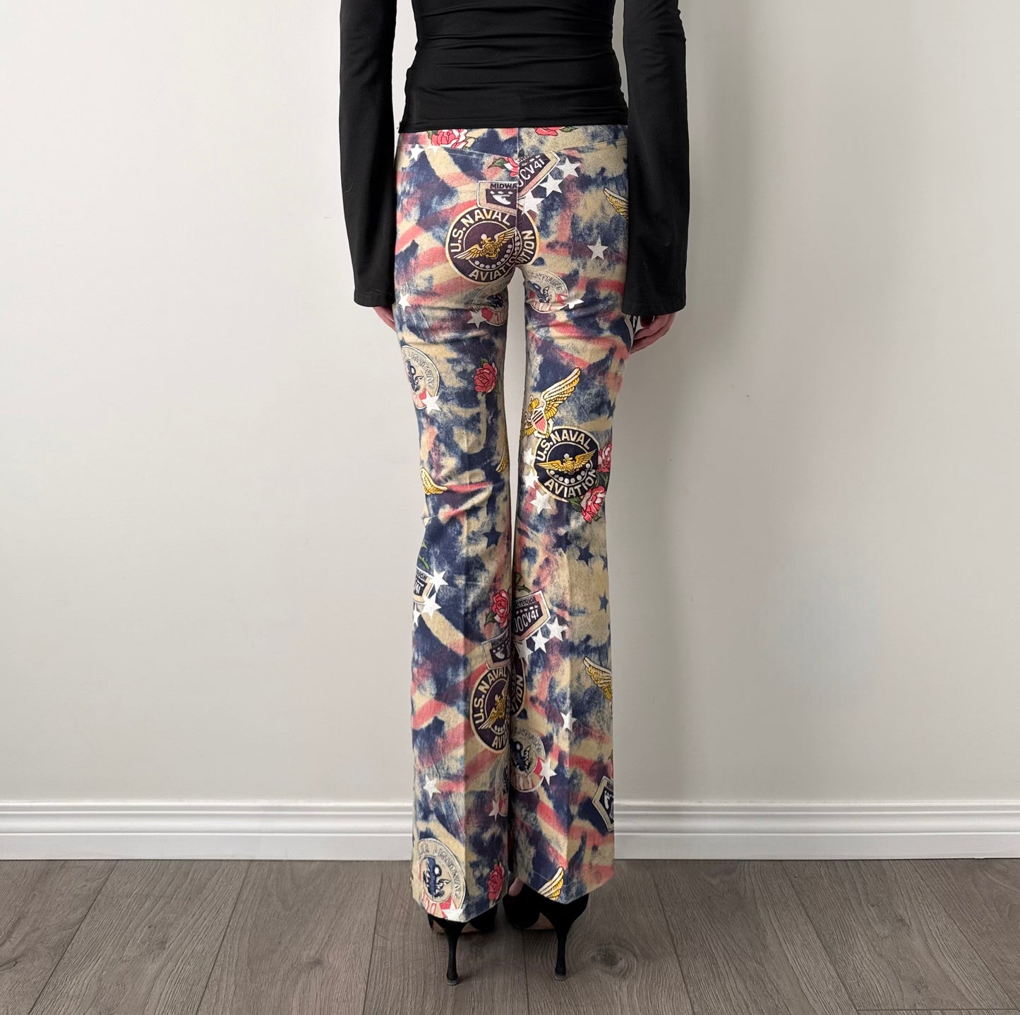 Maille Demoiselle Made in France Pop Art Flare Trousers