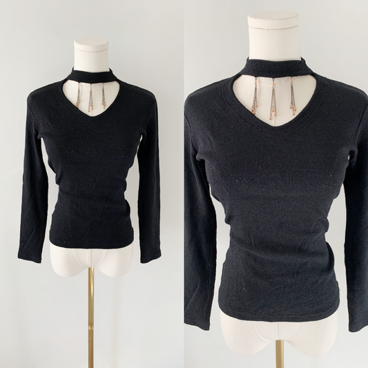 Ivoire Laurence Paris knit long sleeve top