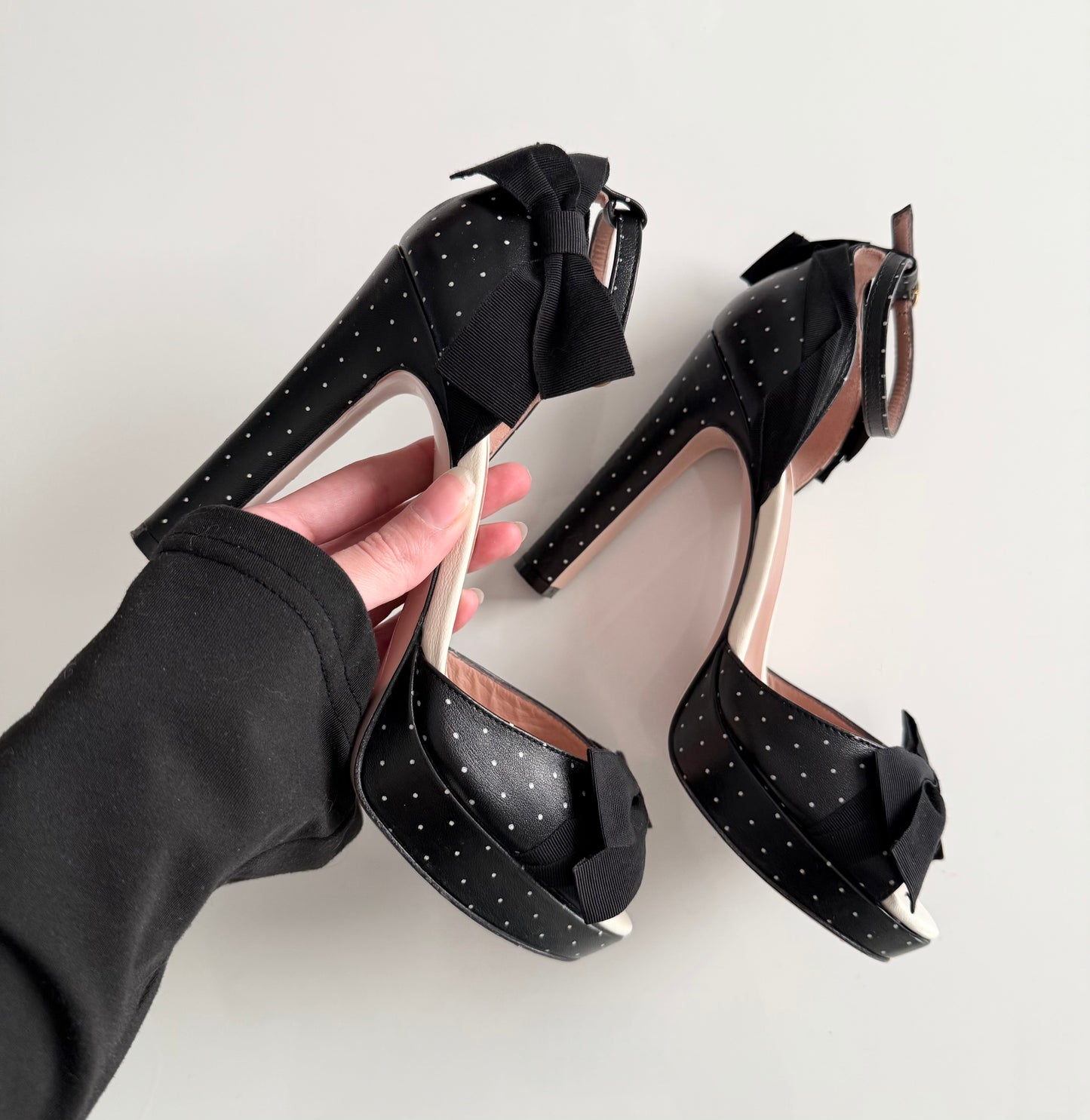 Red Valentino polka dot high heels