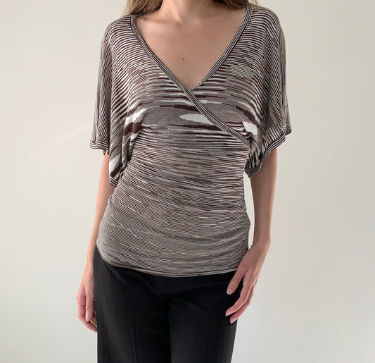 Le Chateau striped boho knit top