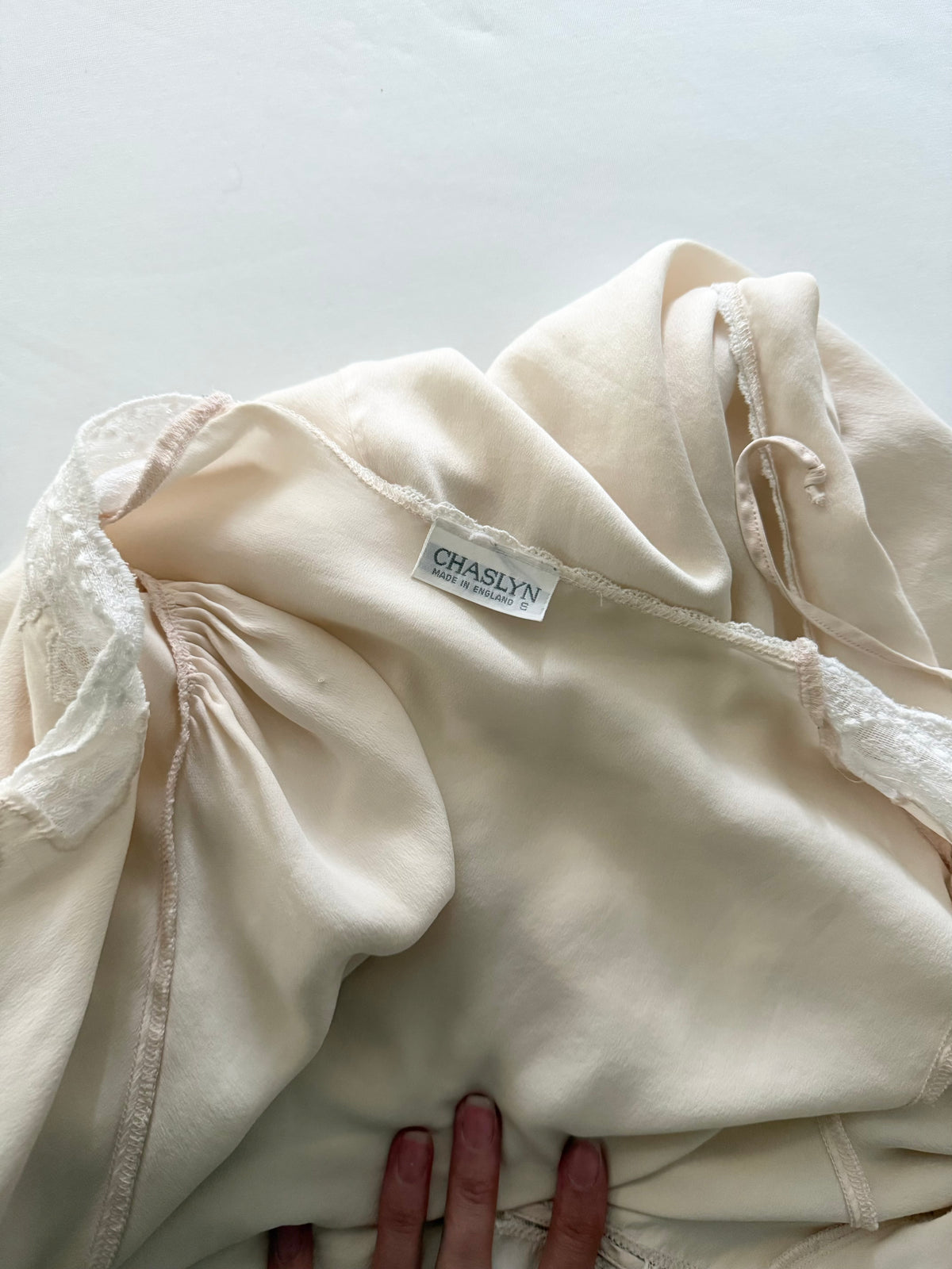 1970s 100% silk empire waist long robe