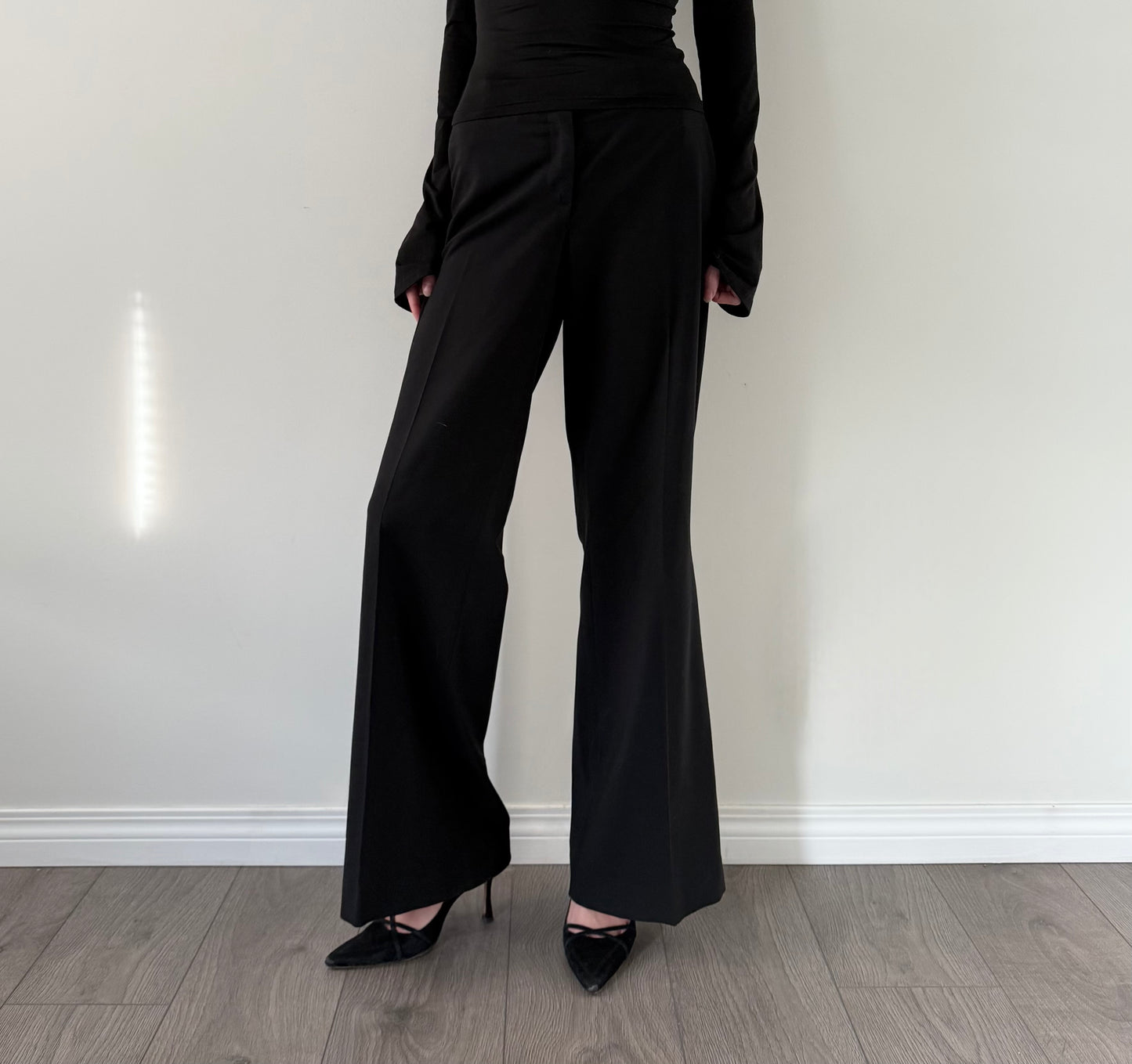 Talula babaton black wide leg trousers