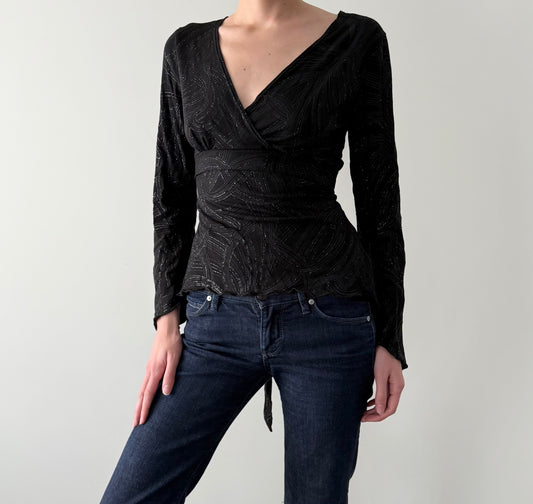 90s Fairweather asymmetrical blouse