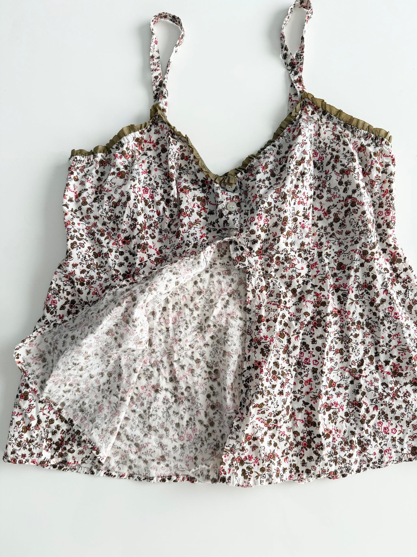 Angie floral babydoll open front camisole