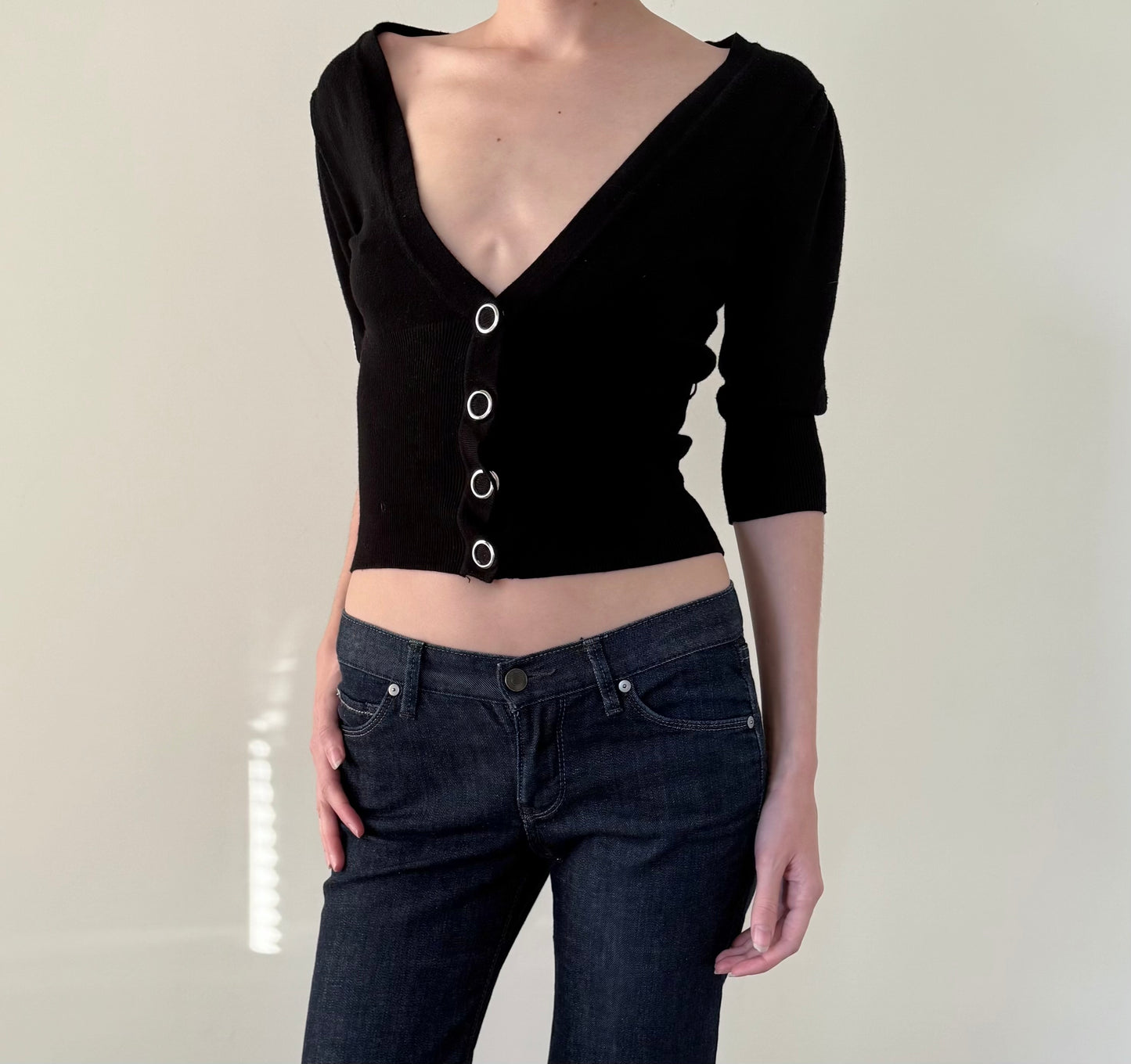 Seductions grommet style cardigan