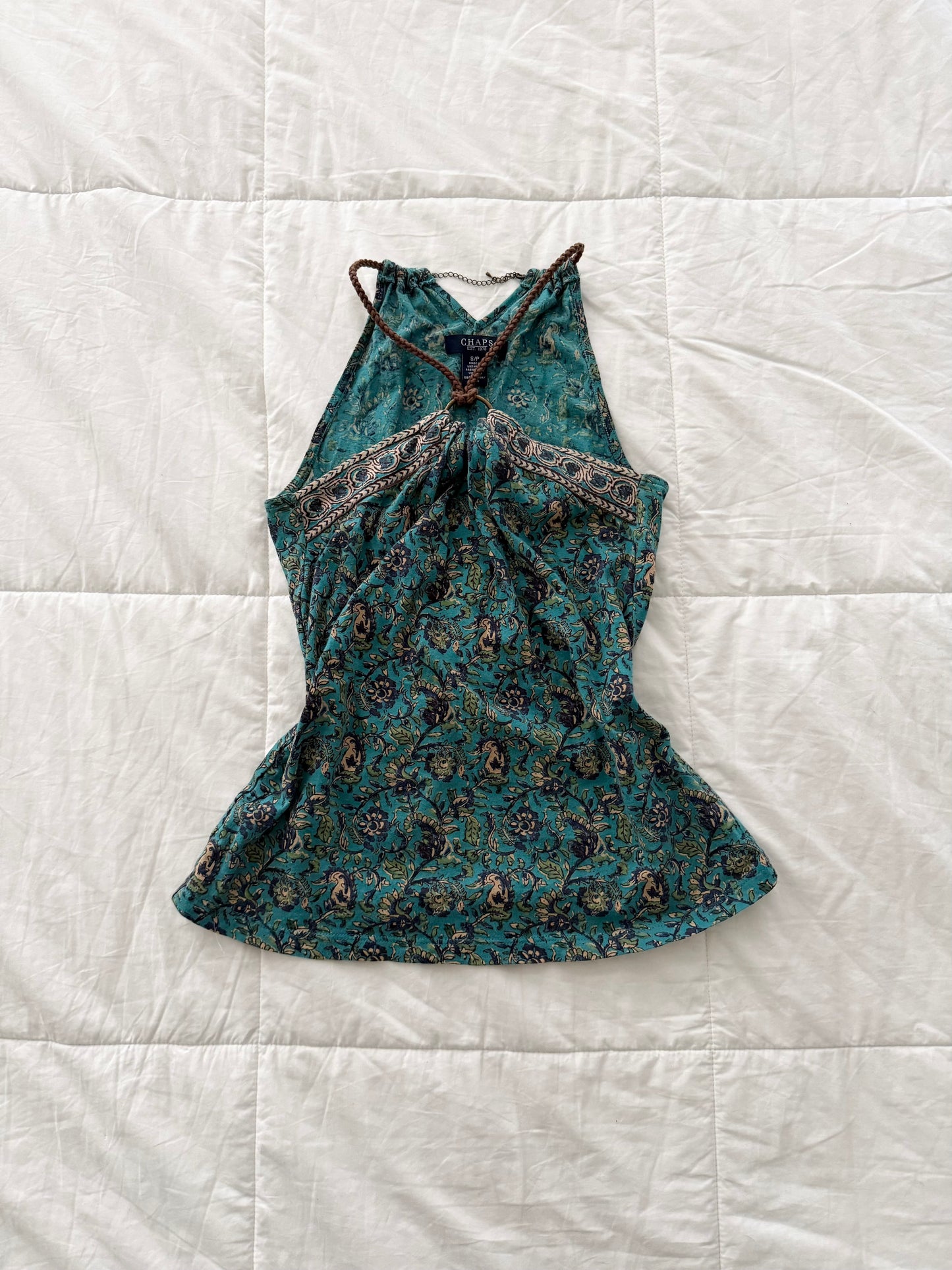 Chaps 100% cotton floral top