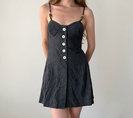 Studio 0001 made in Italy grey mini dress