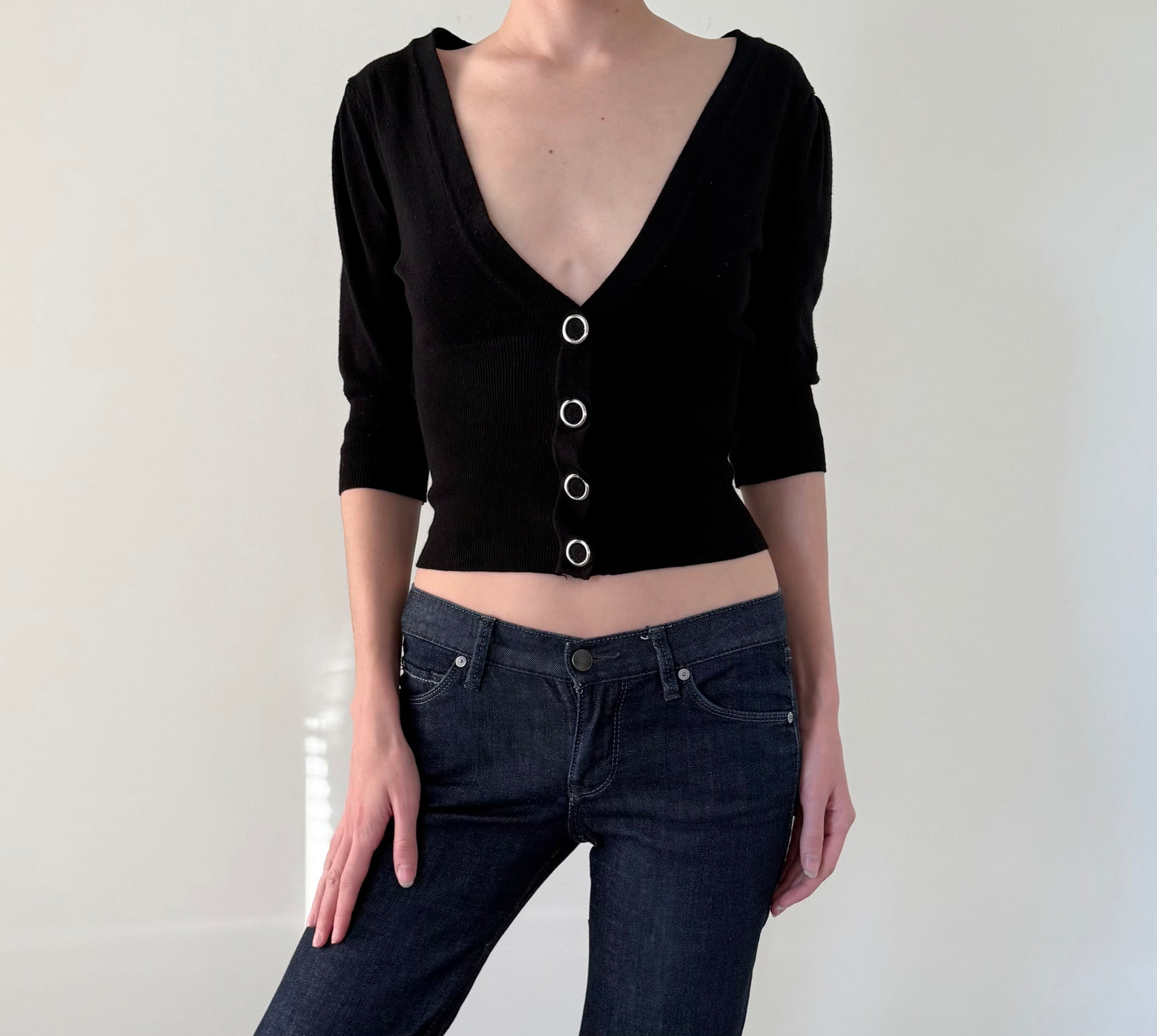 Seductions grommet style cardigan
