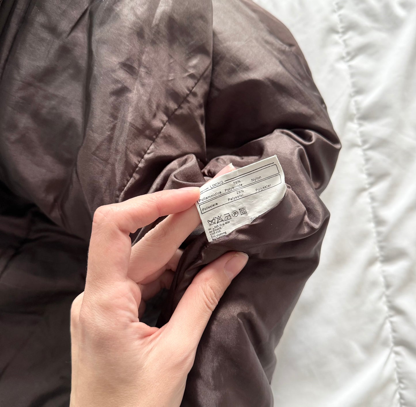 D&G chocolate brown light puffer jacket