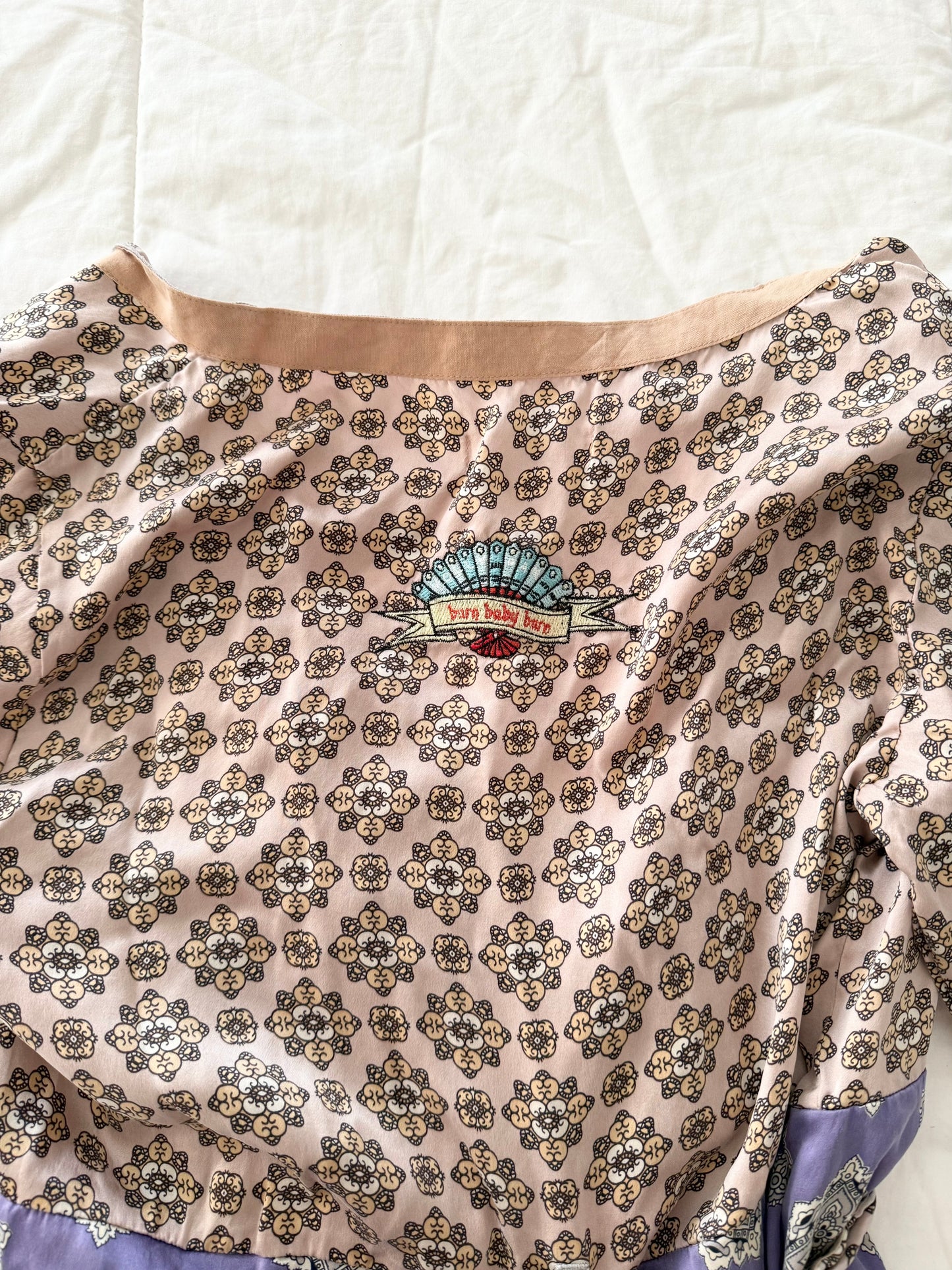 Odd Molly floral embroidery 100% silk blouse
