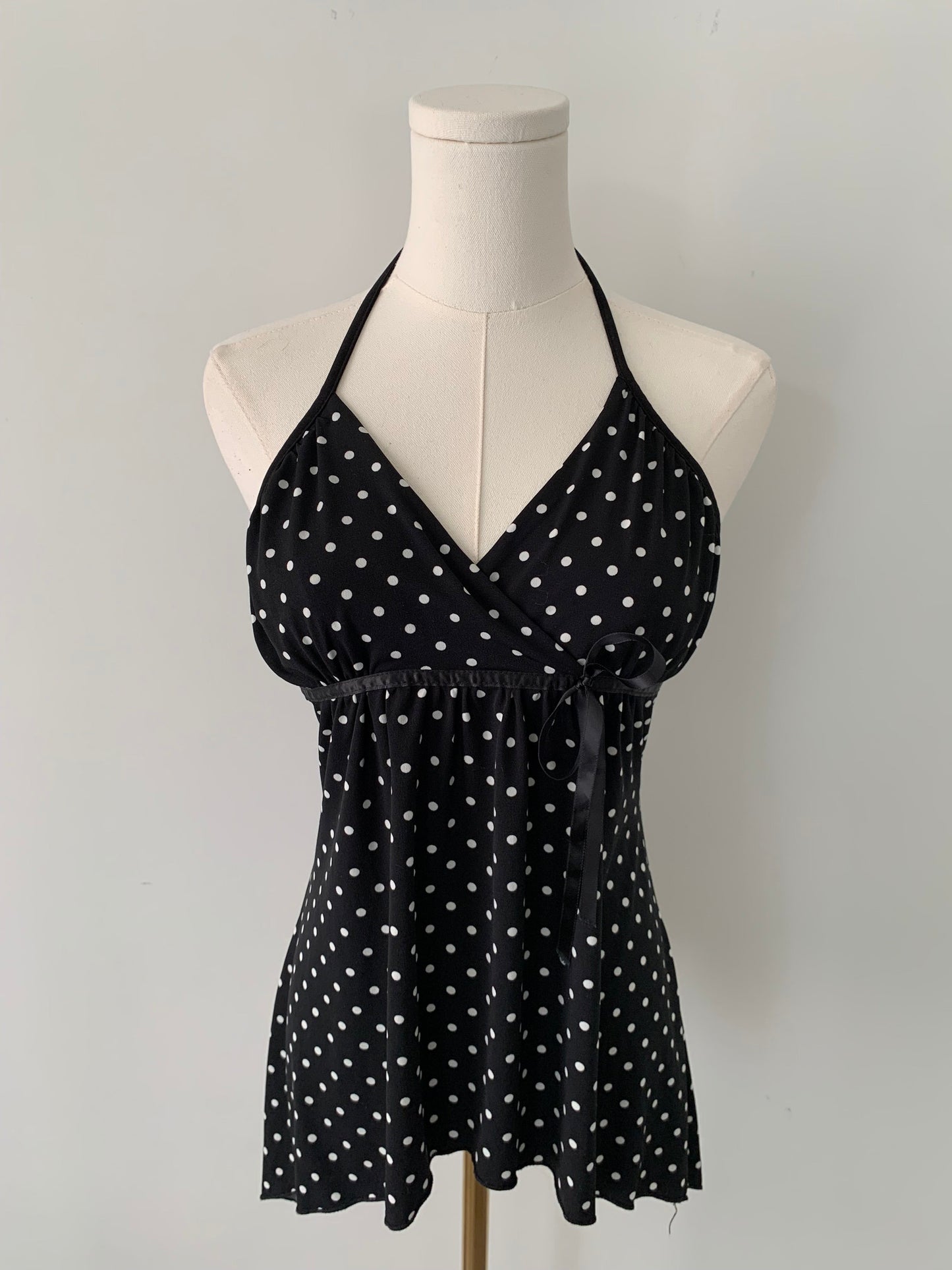 Vintage LipStick polka dot halter top