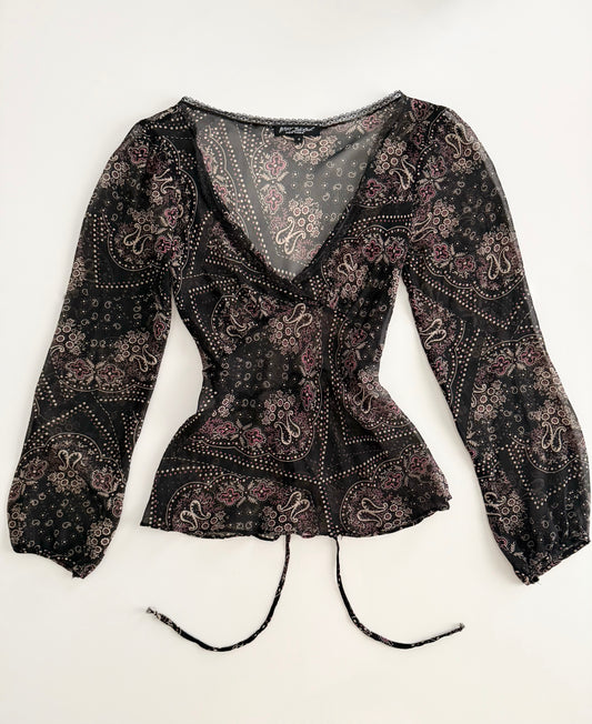 Betsey Johnson 100% silk blouse