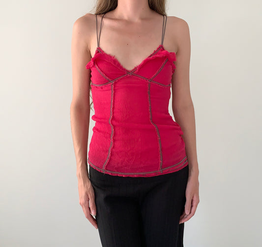 Armani exchange 100% silk pink camisole