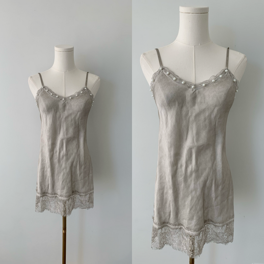 Angela Mara 100% silk slip dress