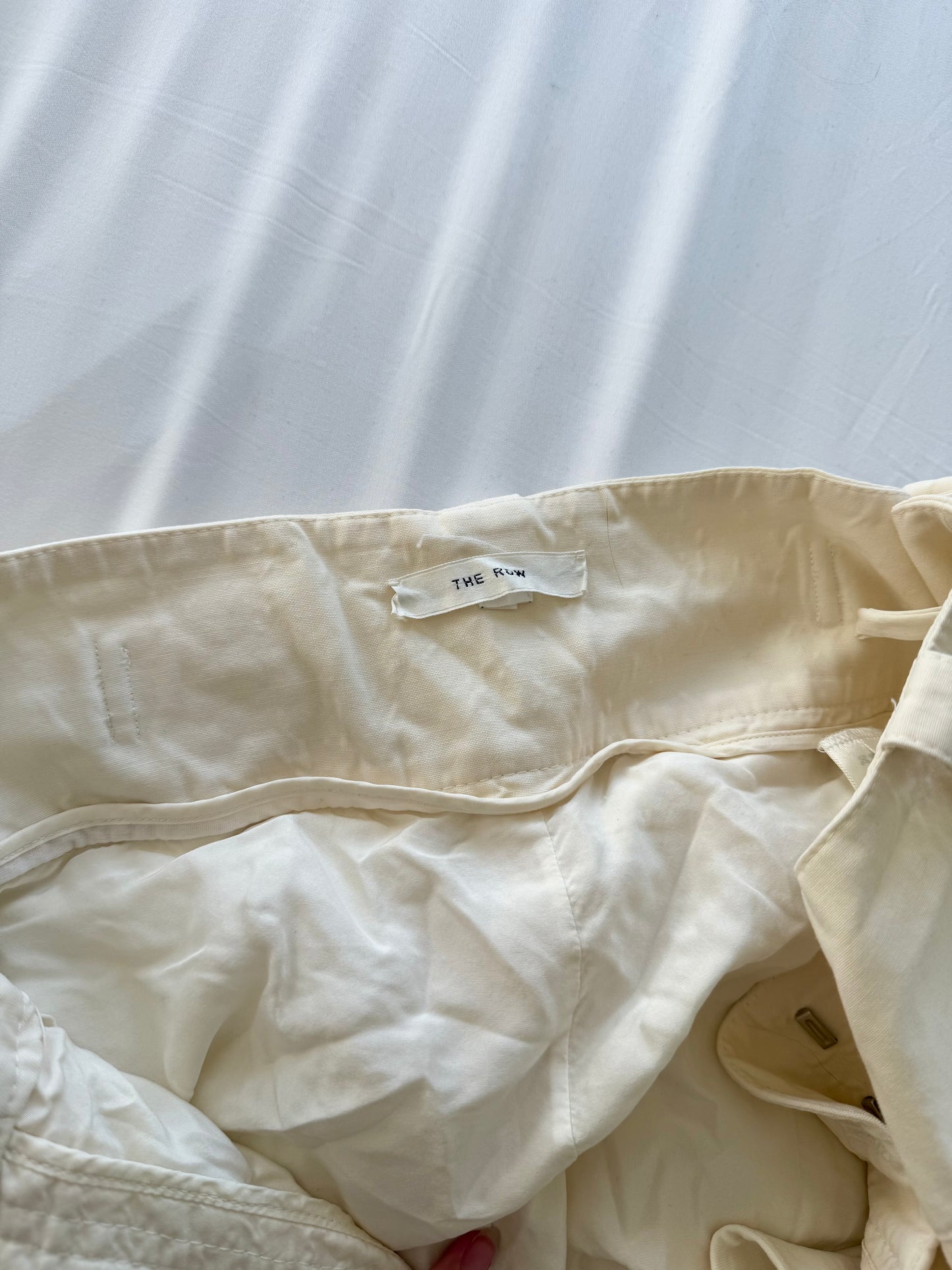 The row wool and silk high rise cropped trousers/capris