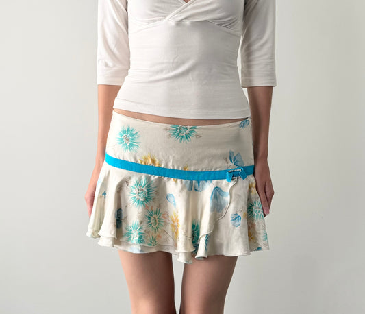 Abercrombie & Fitch 100% Silk Ruffled Mini Skirt
