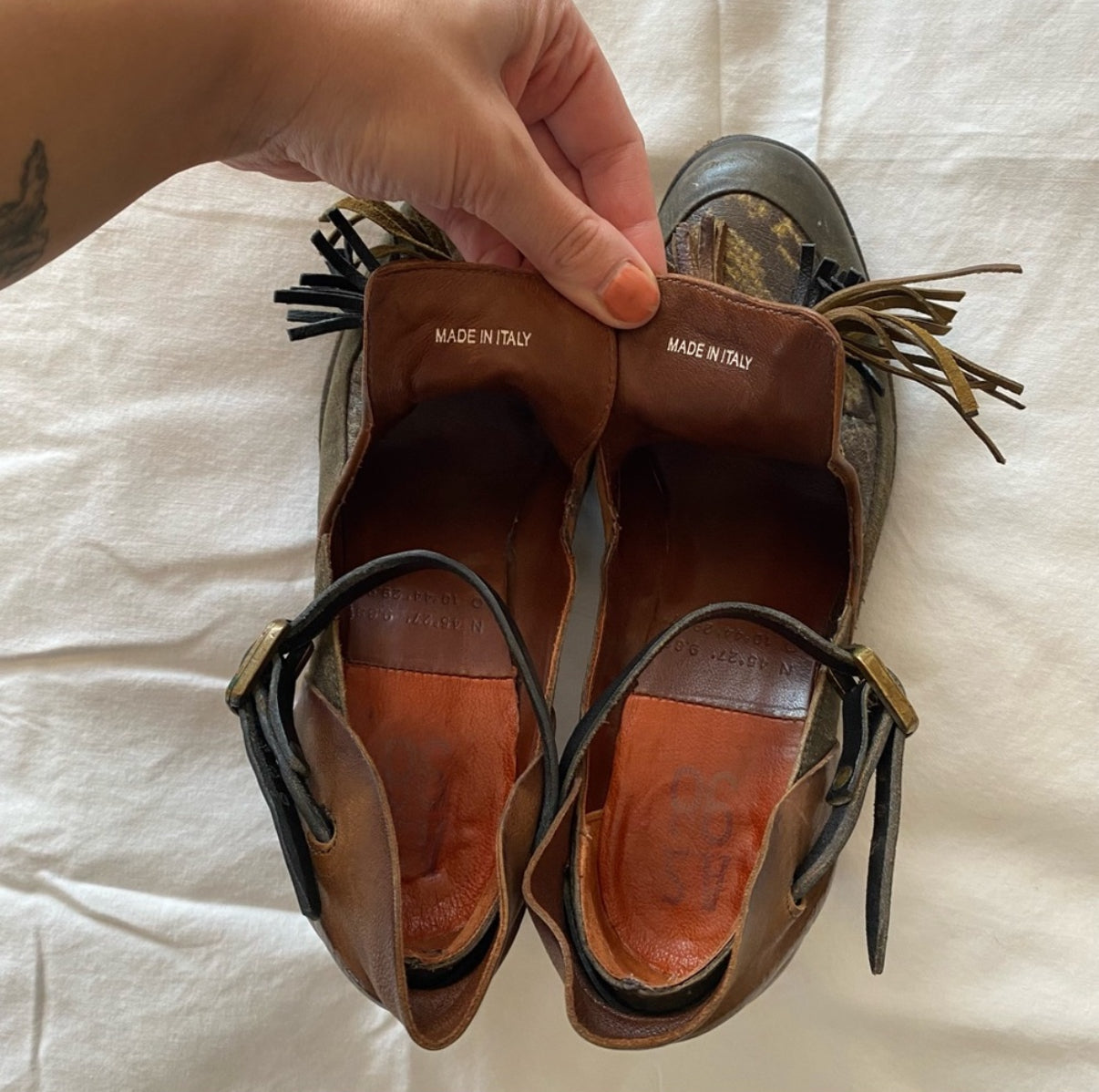 AS.98 leather loafer style heels