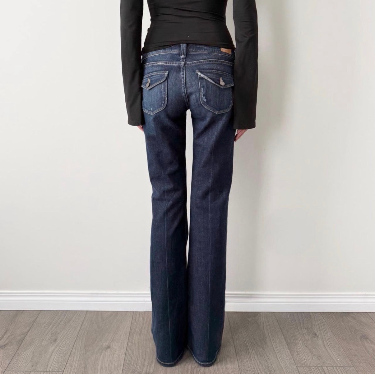 Paige low rise flared jeans