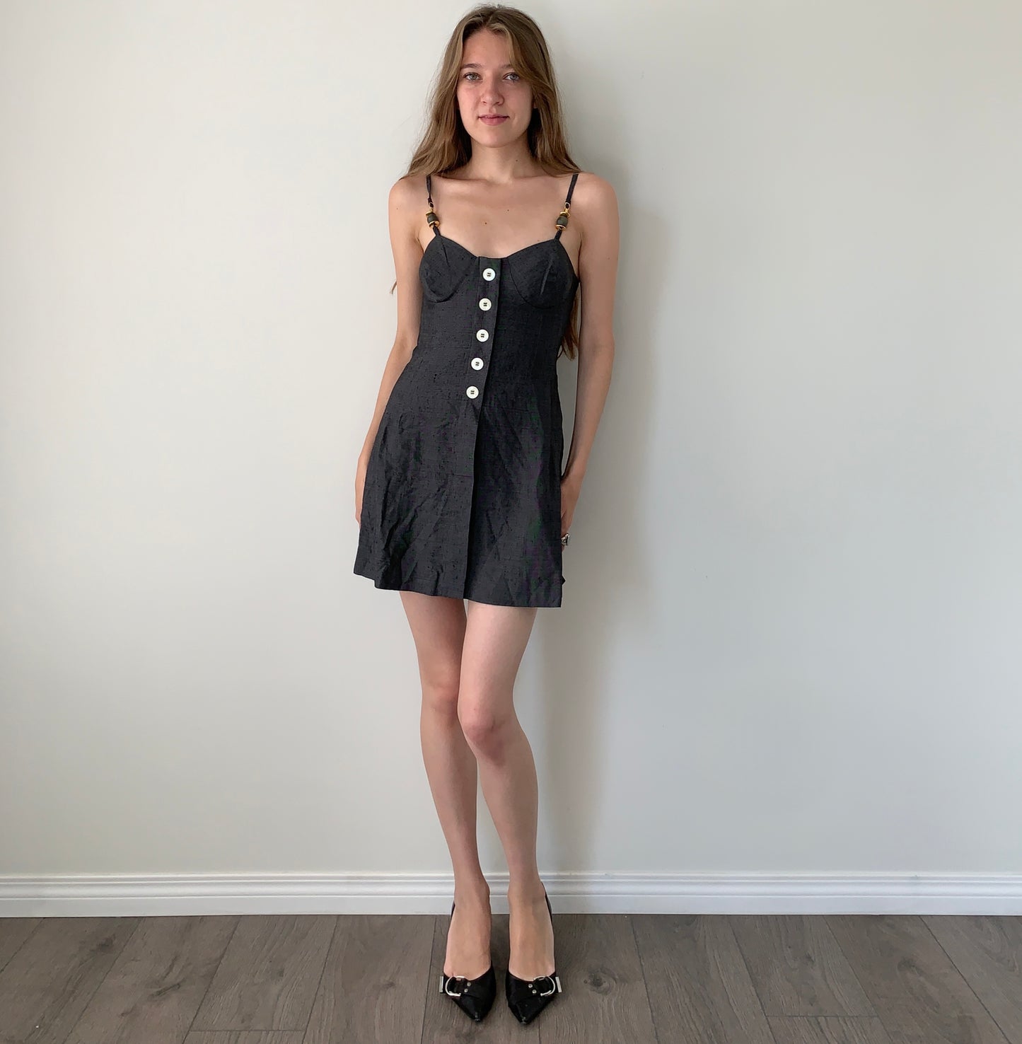 Studio 0001 made in Italy grey mini dress