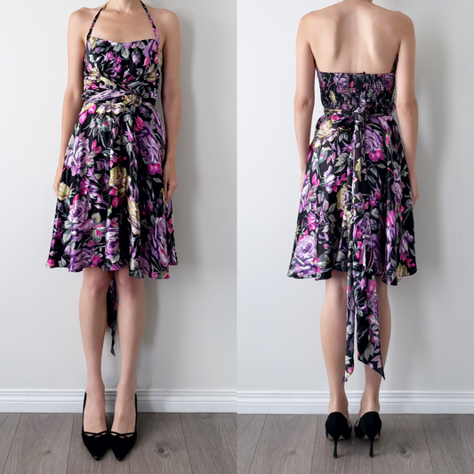 betsey Johnson floral 100% silk midi dress