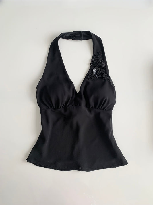 Connected apparel halter top