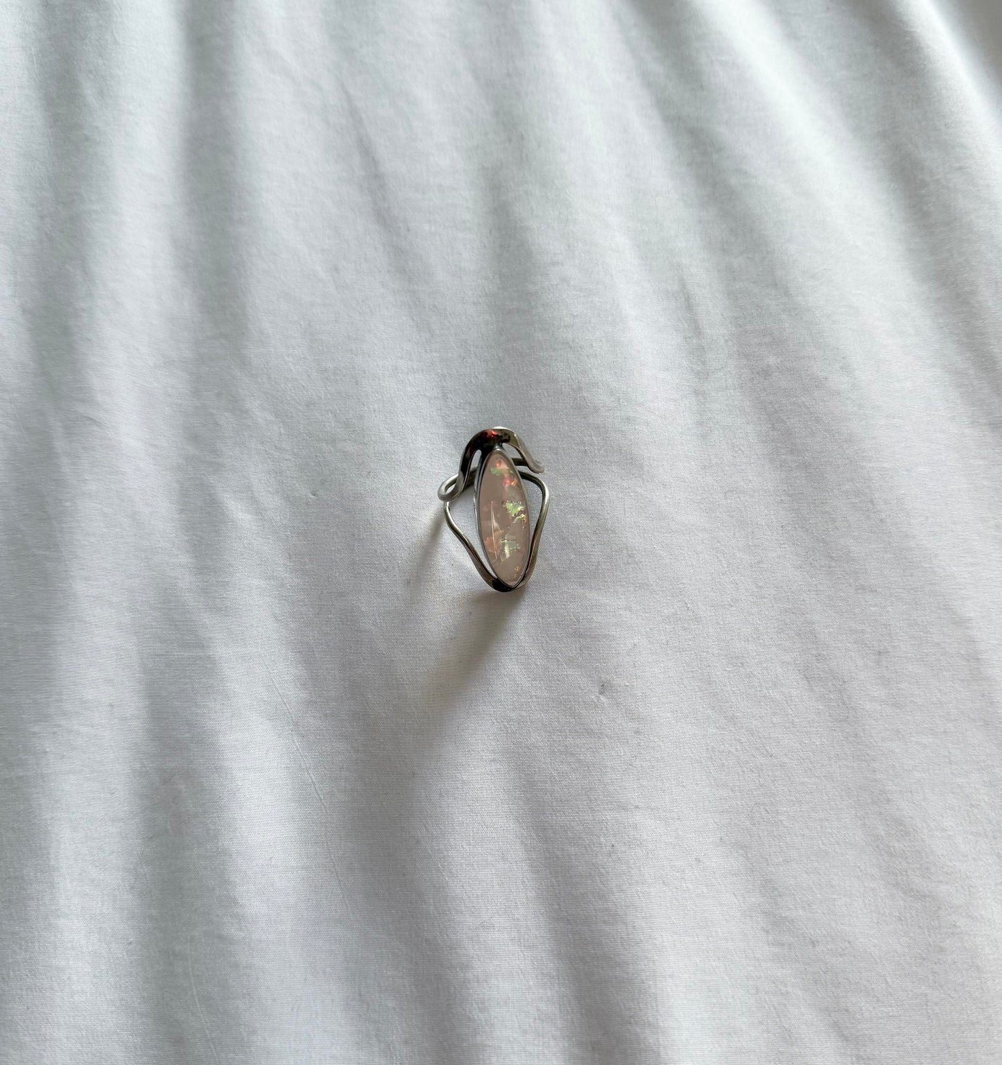 Vintage 925 sterling silver gem ring