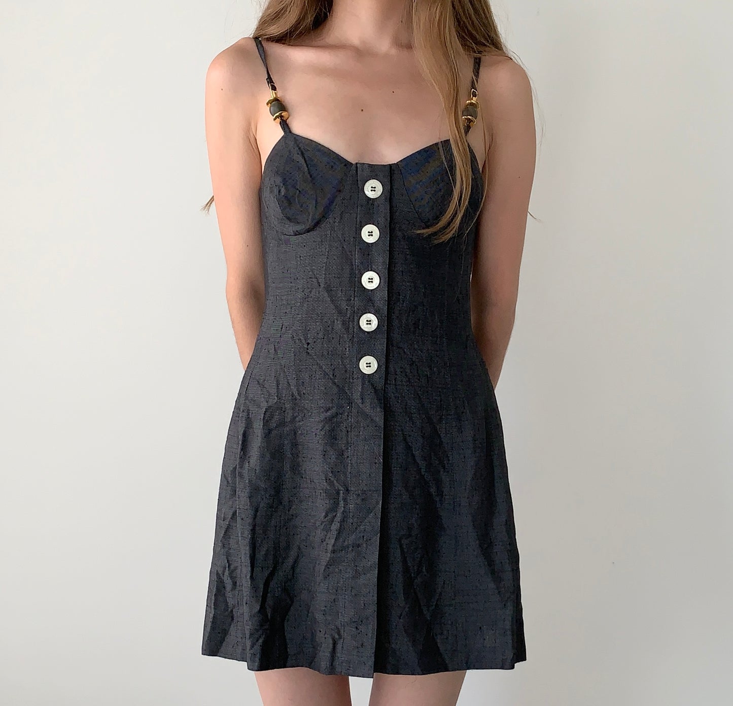 Studio 0001 made in Italy grey mini dress