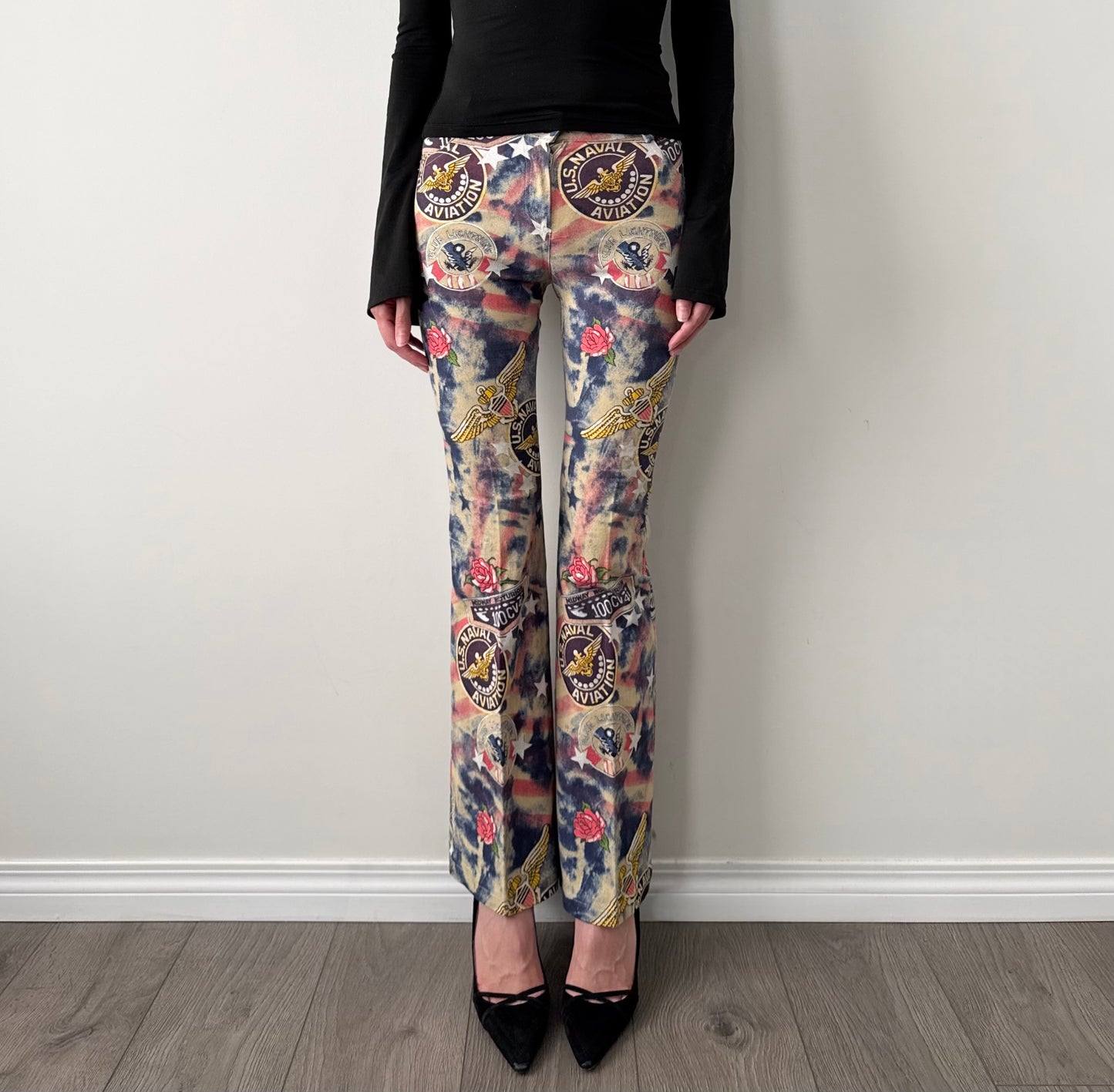 Maille Demoiselle Made in France Pop Art Flare Trousers
