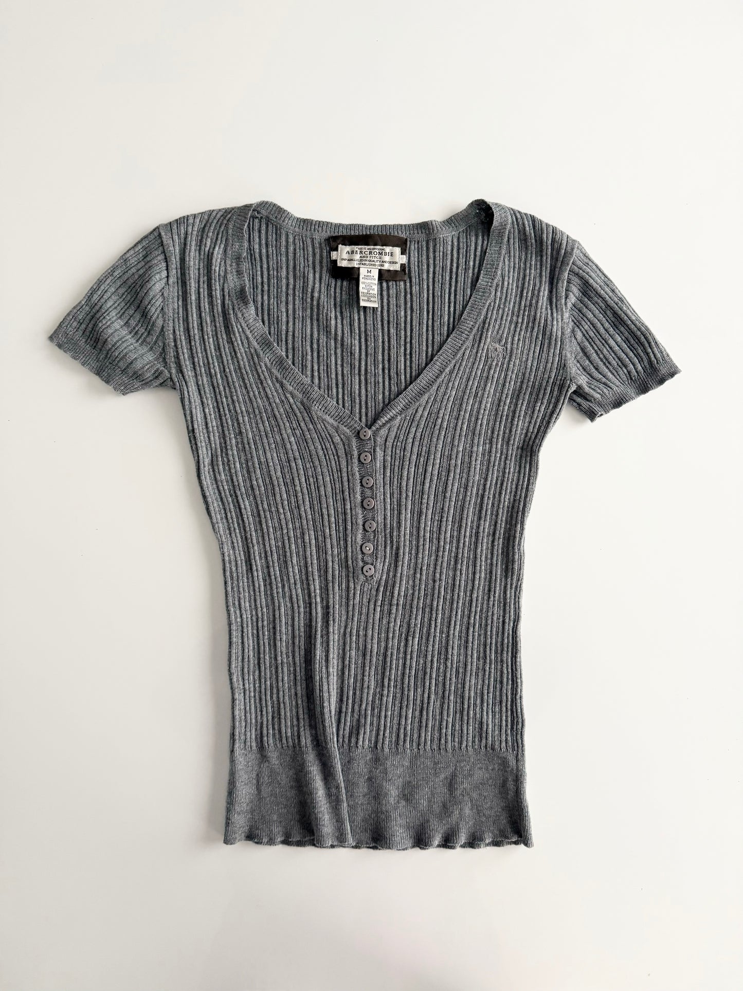 Abercrombie & fitch short sleeve Henley top